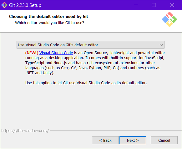 Git editor